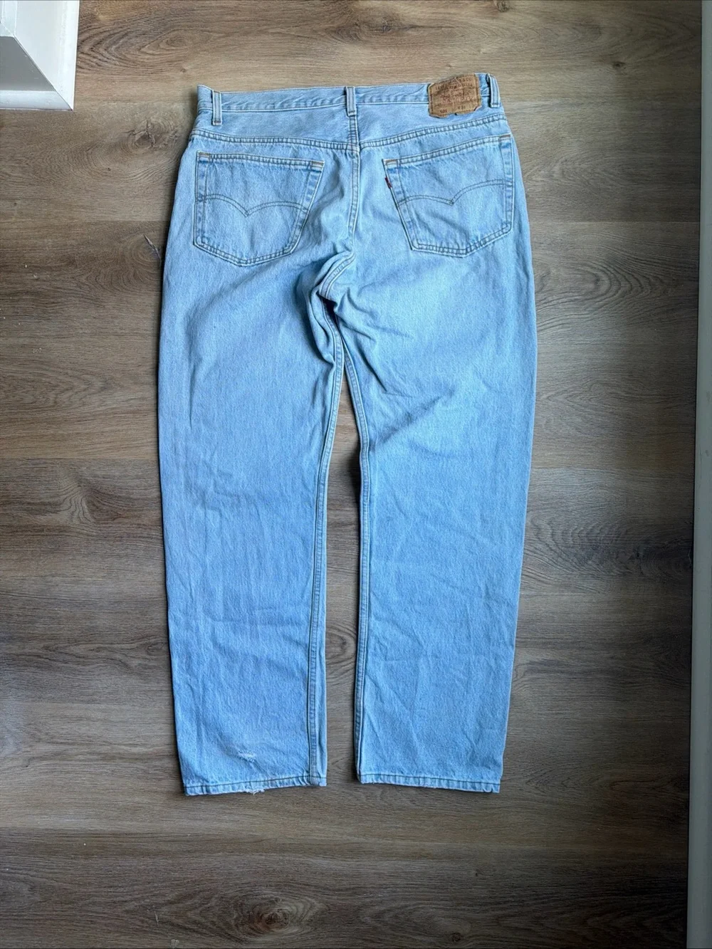 Vintage Levi’s 501 Jeans 36x30 Made in USA Late 80s Light Wash Denim Distressed